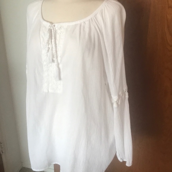 gauze peasant tops